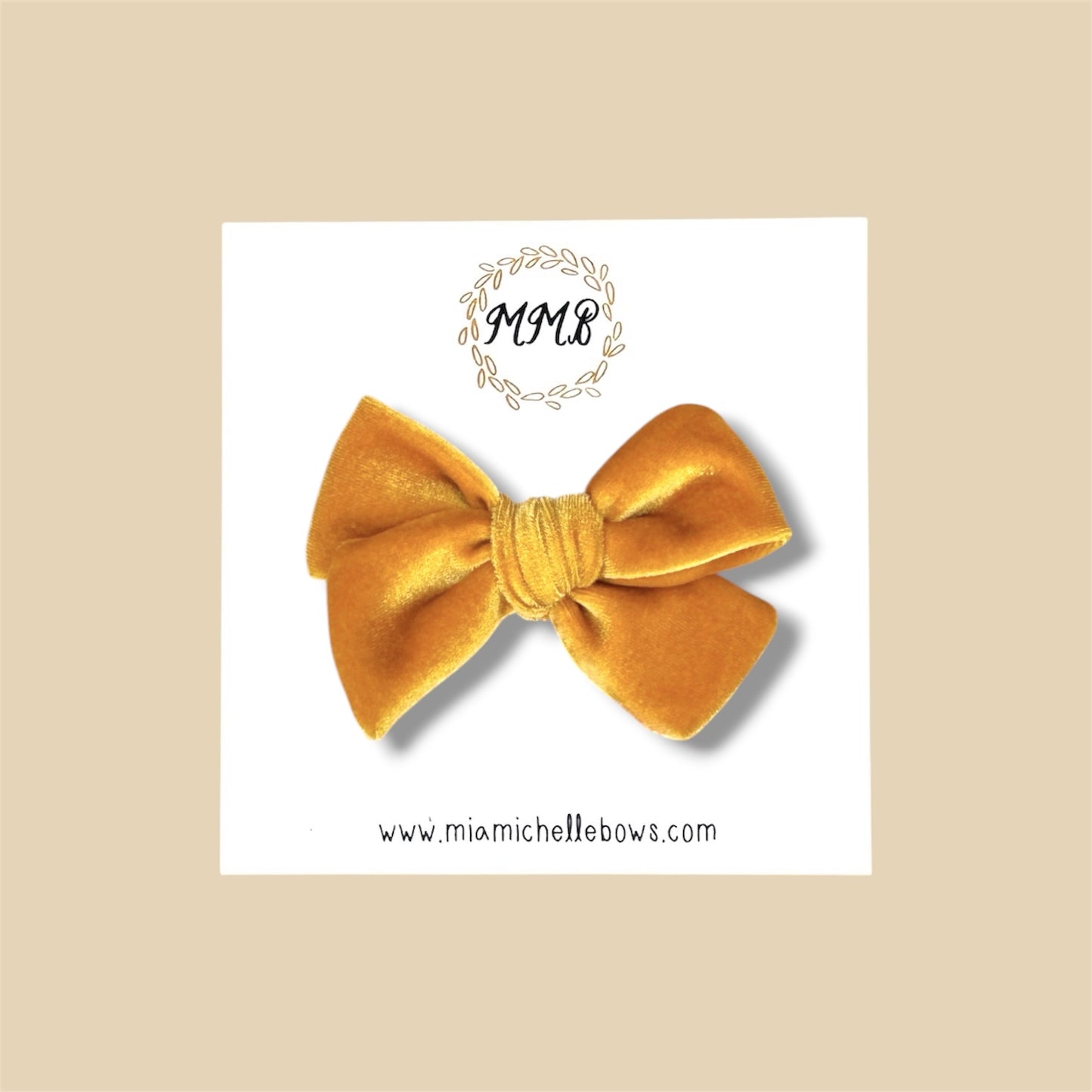 Velvet Bow in Sunflower