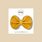 Mustard Genuine Leather Bow