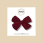 Hand-tied Gauze Bow in Burgundy