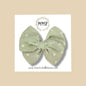 Sage Swiss Dot Fairytale Bow