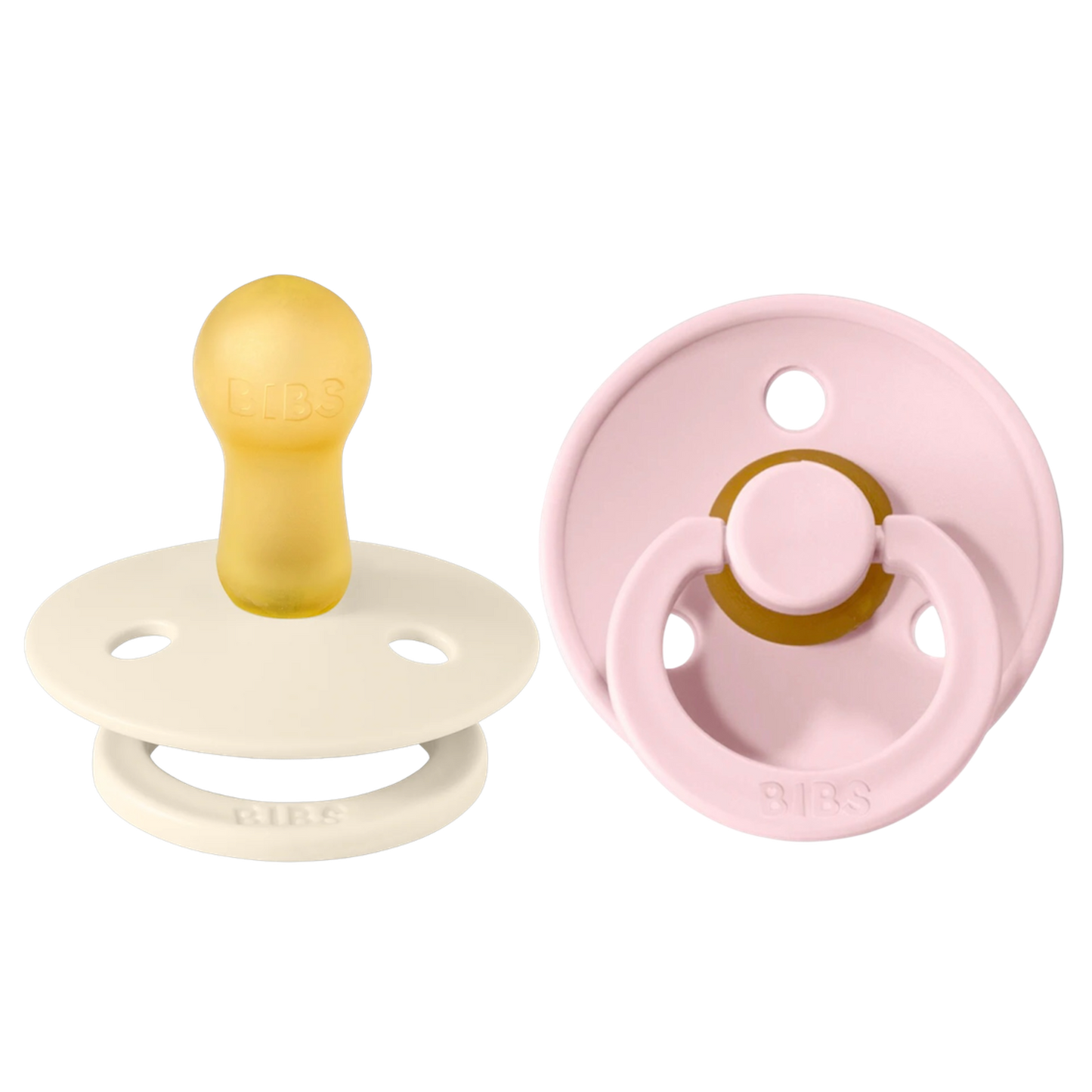 Bibs Colour Pacifier 2 Pack—Ivory & Blossom