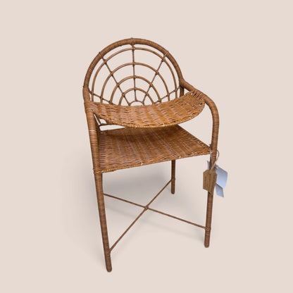 High Chair- Faux Rattan Doll Furniture