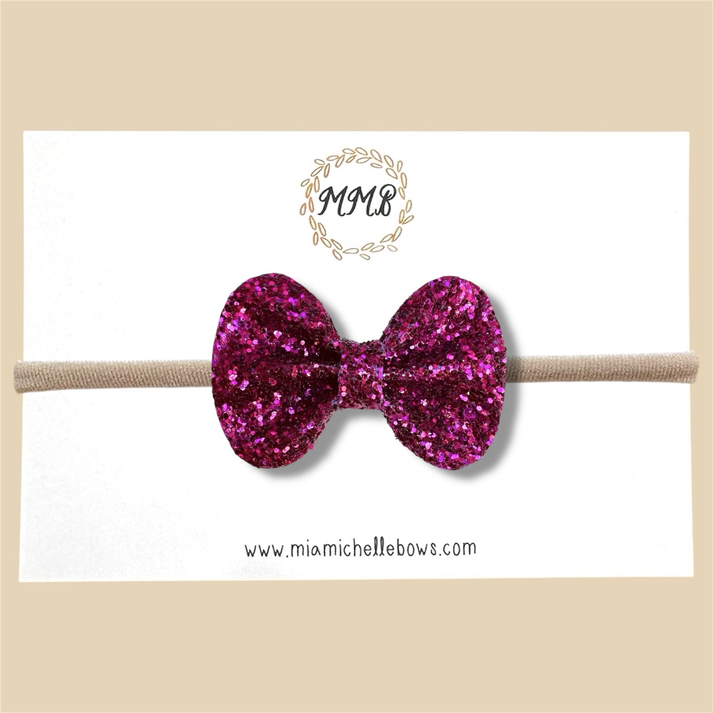 Fuchsia Glitter Bow