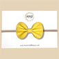 Yellow Genuine Leather Bow