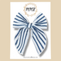 Denim Blue Stripe Fairytale Bow