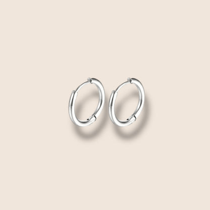Silver Huggie Hoops