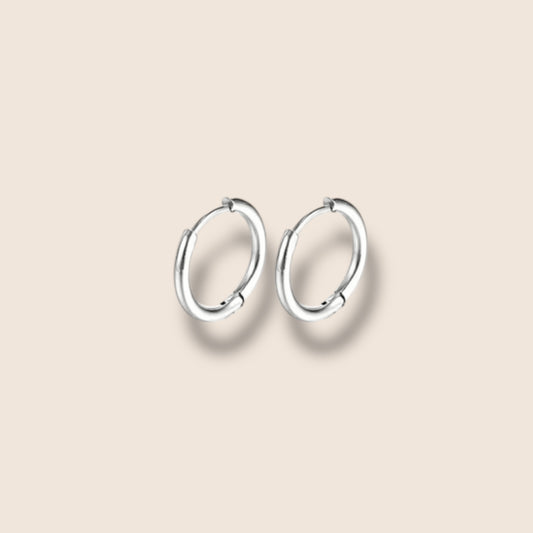 Silver Huggie Hoops
