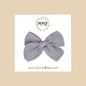 Hand-tied Gauze Bow in Gray