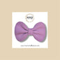 Lavender Suede Genuine Leather Bow