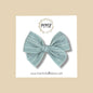 Seafoam & Silver Plaid Fairytale Bow