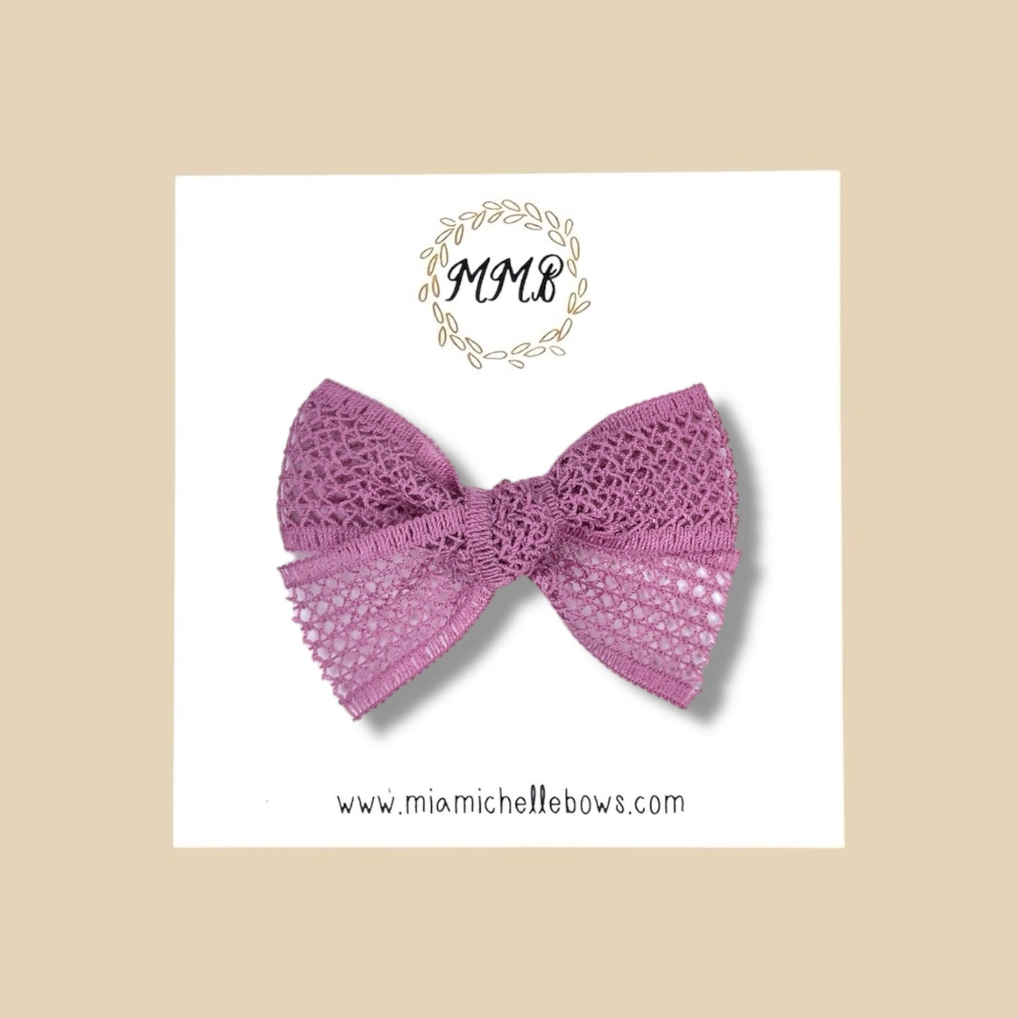 Lace Bow in Purple