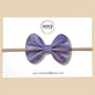 Purple Graphite Genuine Leather Bow
