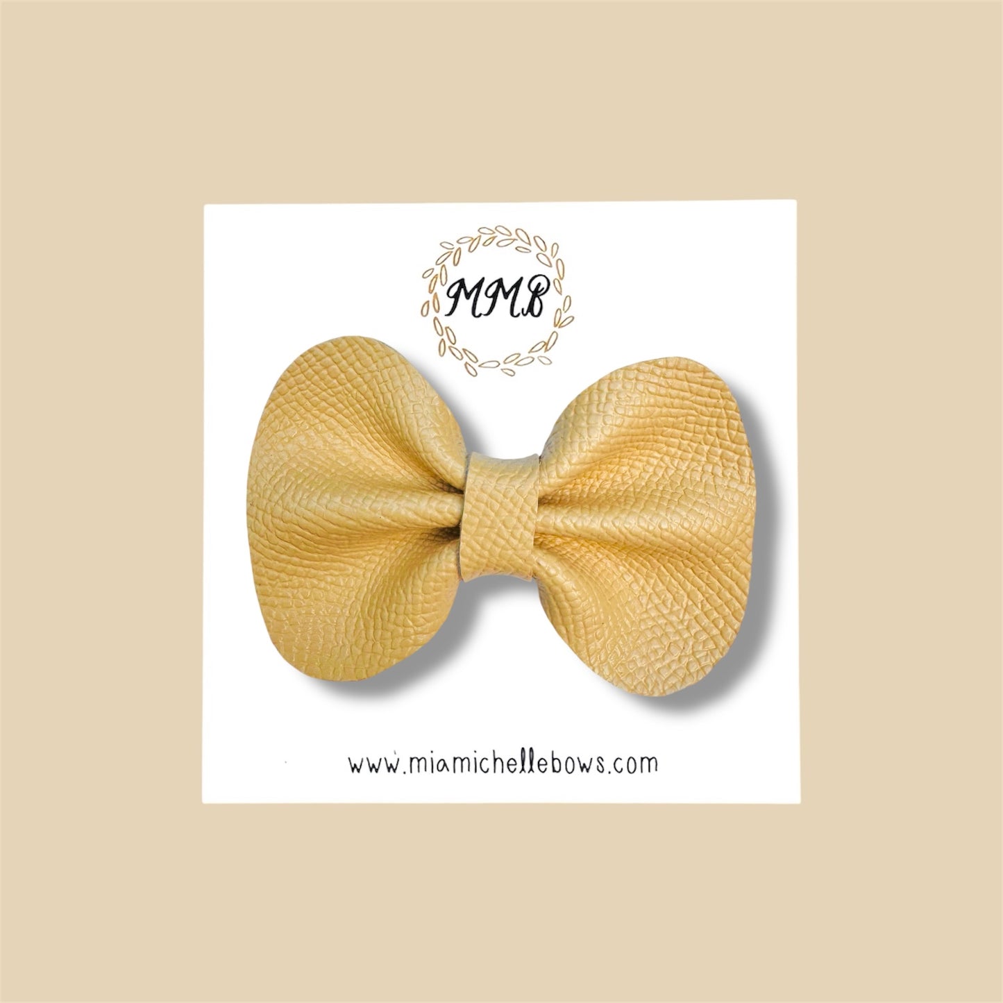 Buttercup Genuine Leather Bow