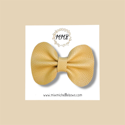 Buttercup Genuine Leather Bow