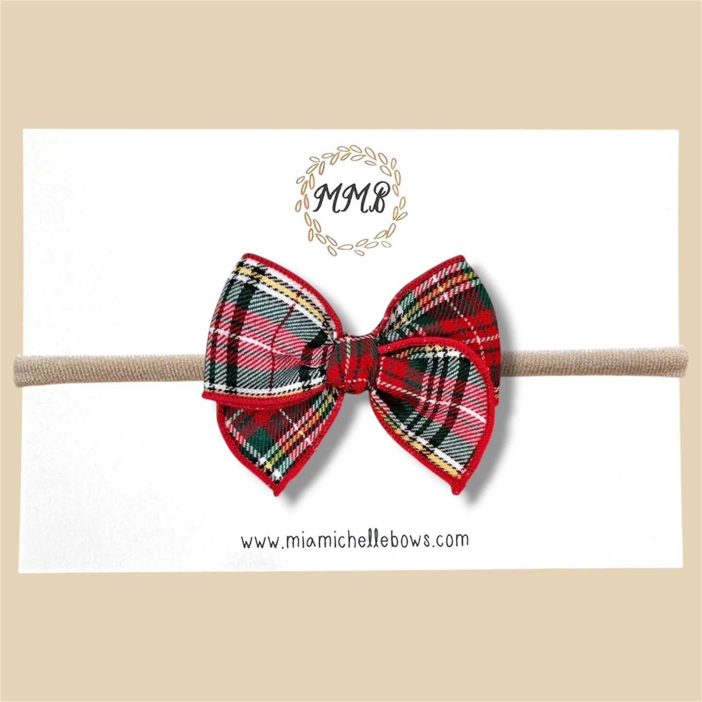 Holiday Plaid Fairytale Bow