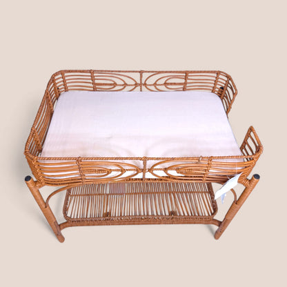 Changing Table- Faux Rattan Doll Furniture