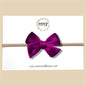 Velvet Bow in Fuchsia