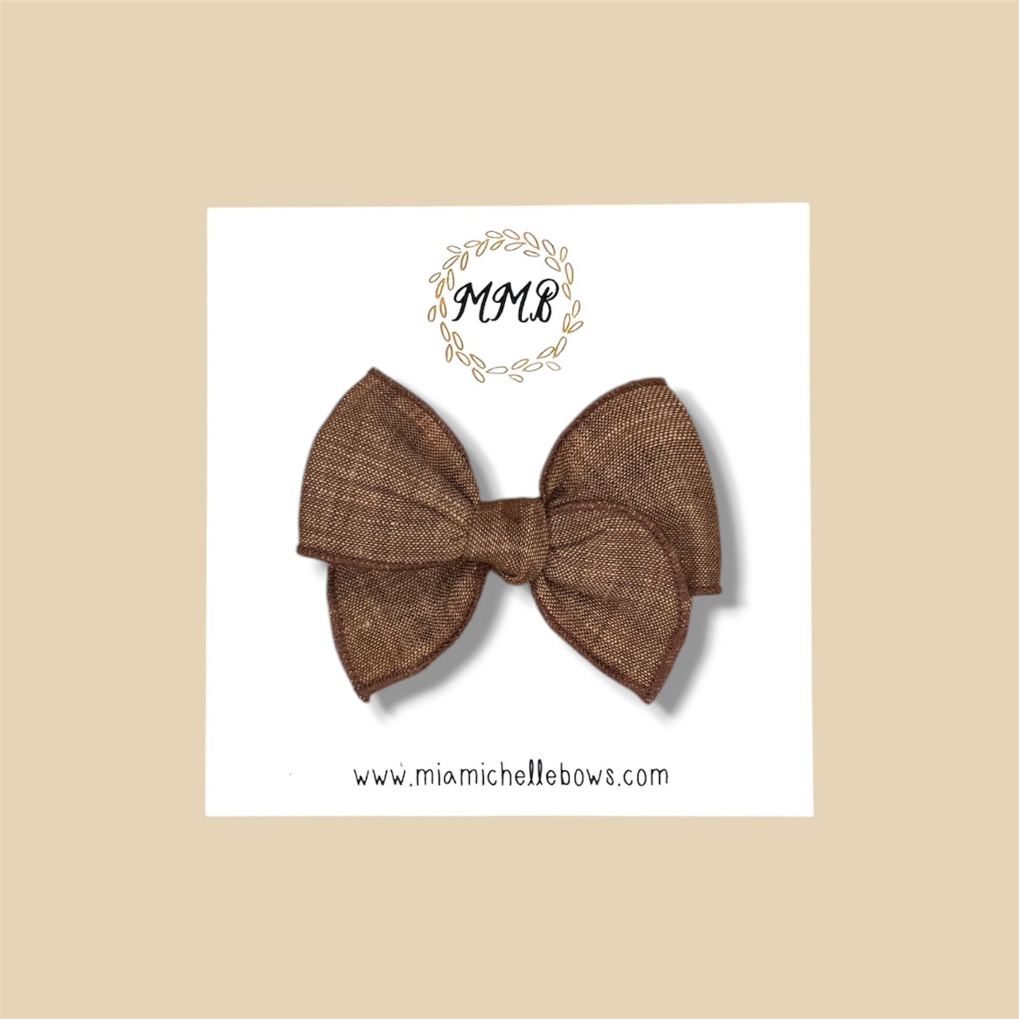 Brown Linen Fairytale Bow