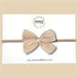 Hand-tied Gauze Bow in Tan