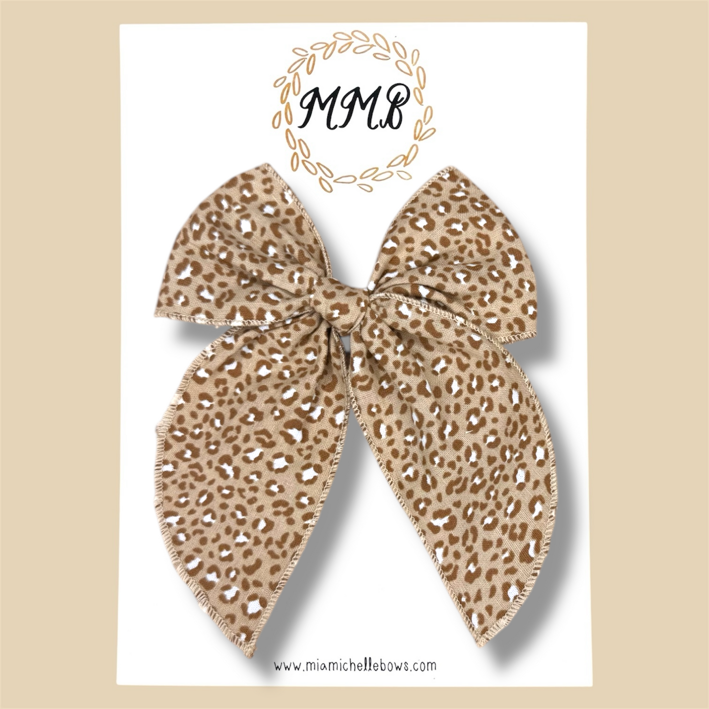 Muted Leopard Fairytale Bow