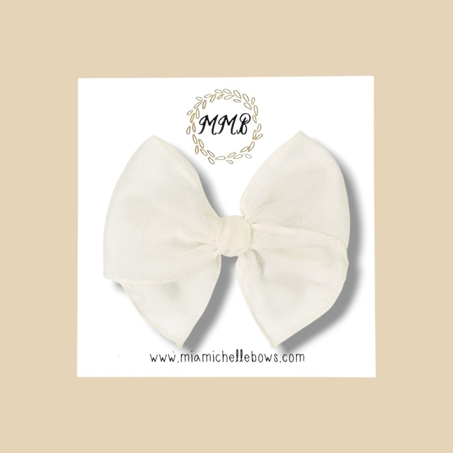 Off-White Sheer Fairytale Bow