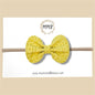 Yellow Honeycomb Genuine Leather Bow