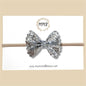 Silver Scalloped Glitter Bow