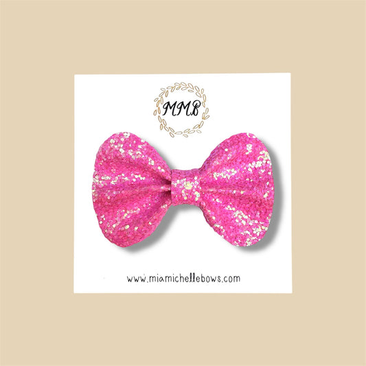 Hot Pink Glitter Bow
