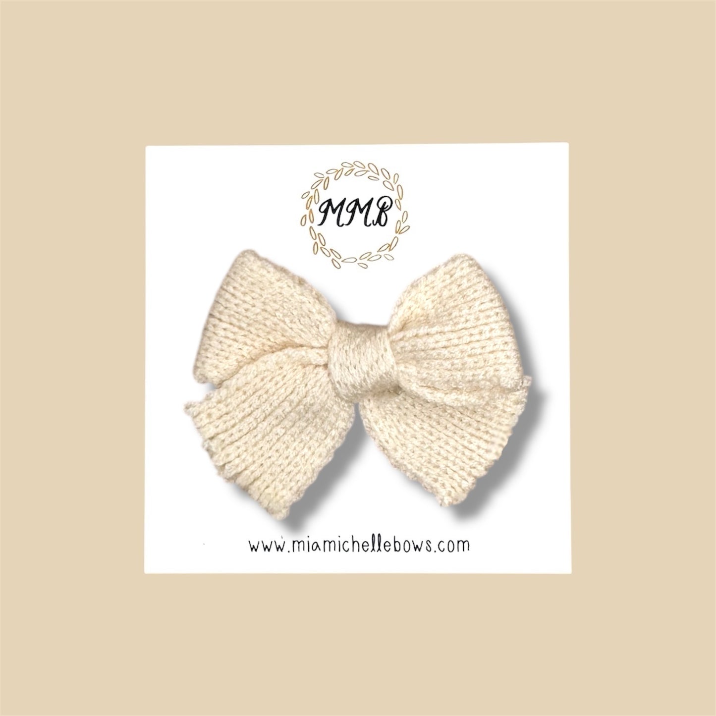 Mini Knit Sweater Bow Clips