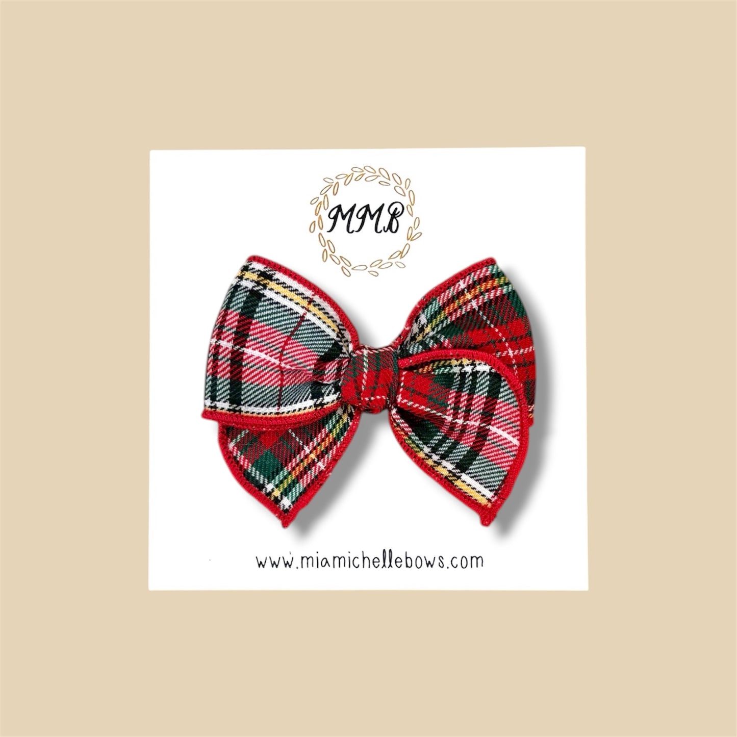 Holiday Plaid Fairytale Bow