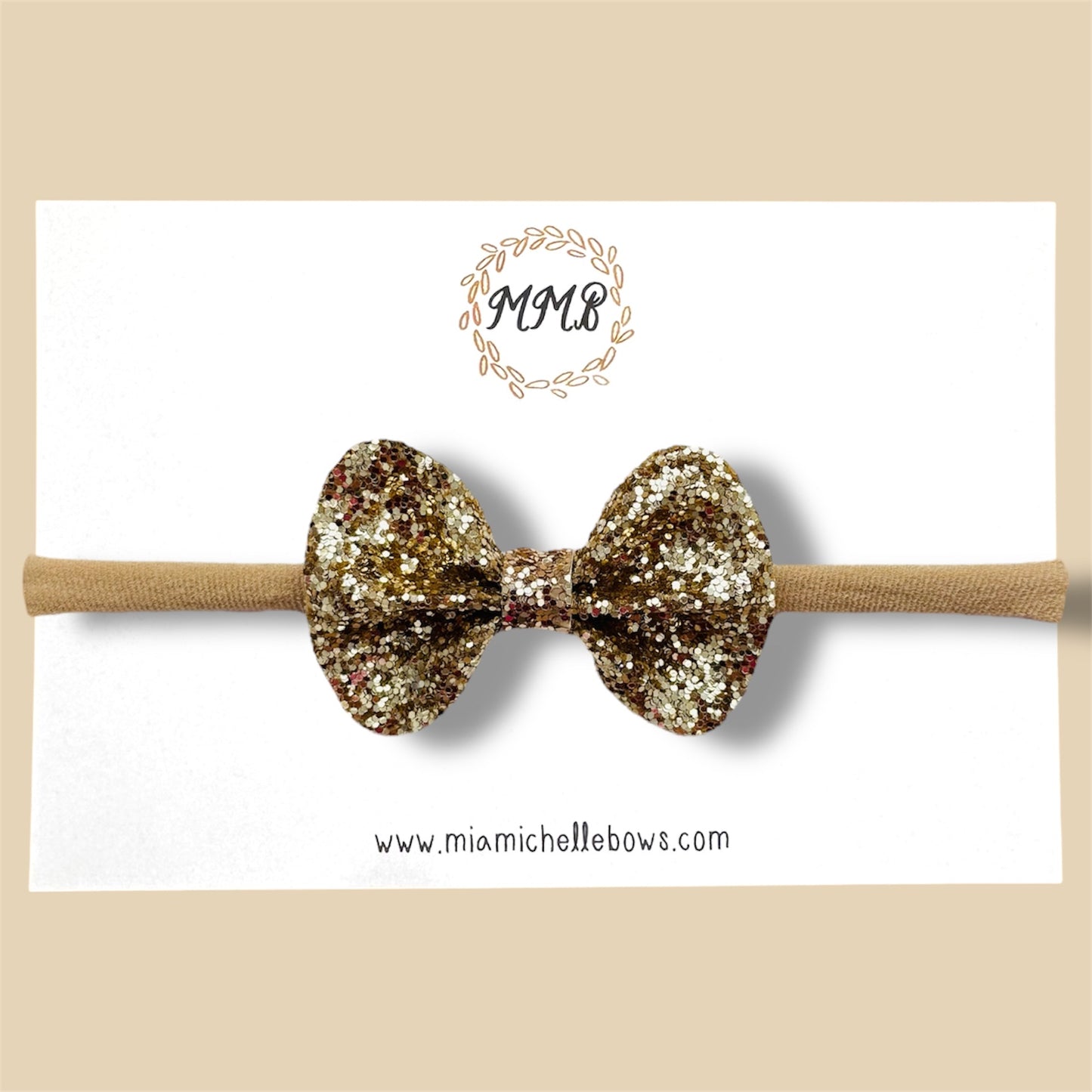 Gold Glitter Bow
