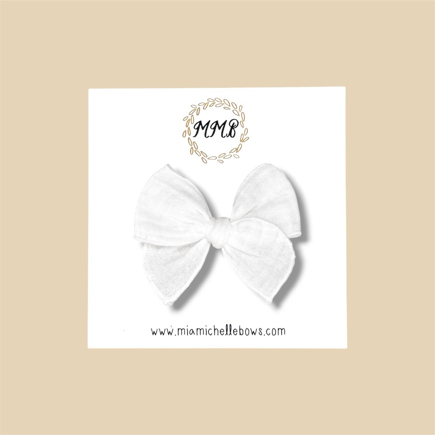 White Gauze Fairytale Bow