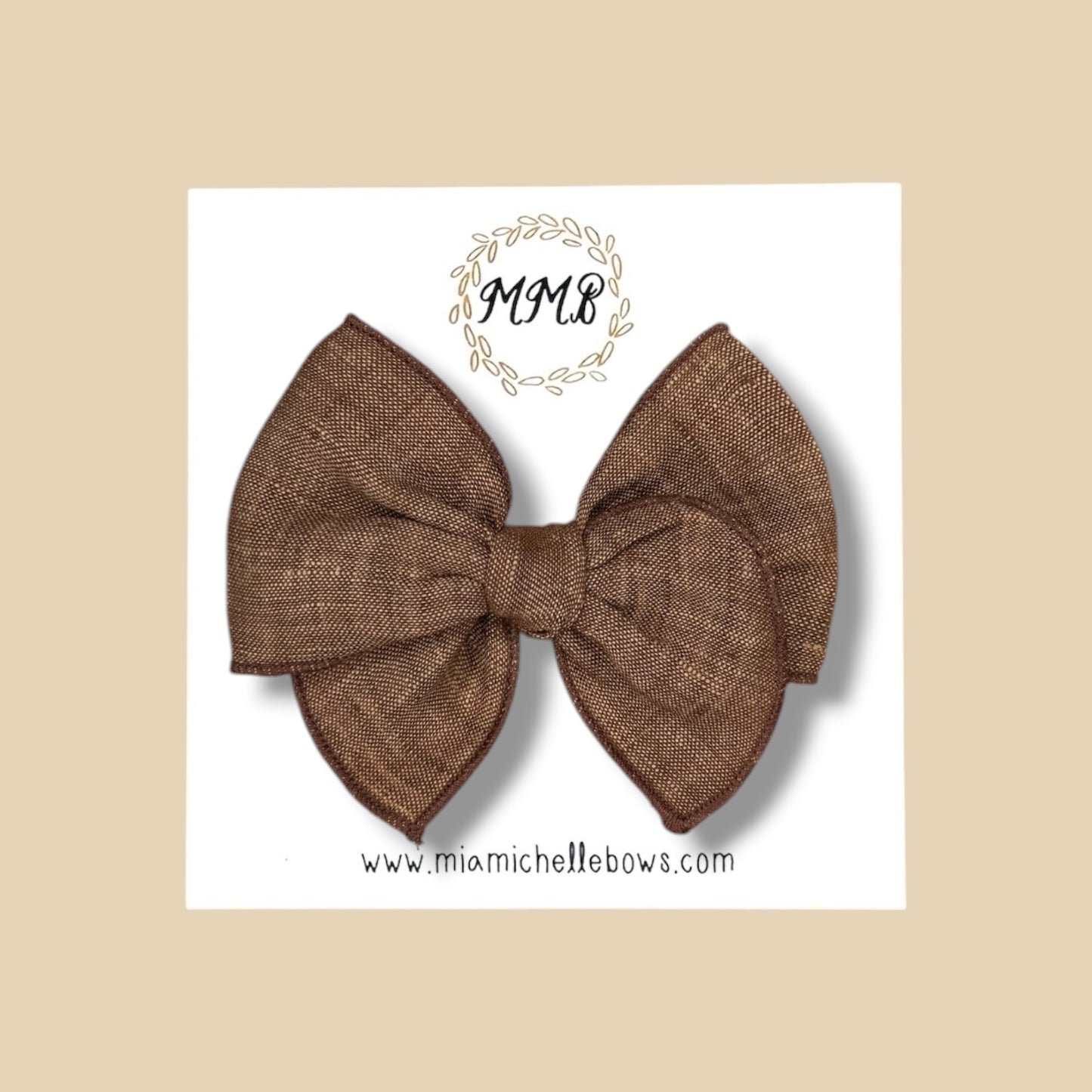 Brown Linen Fairytale Bow
