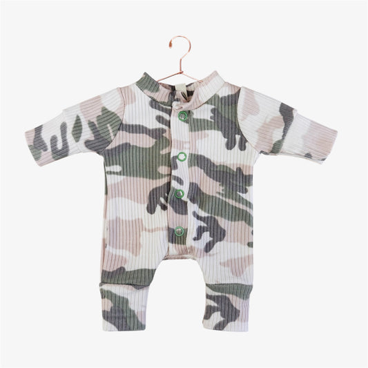 Doll—Camo Ribbed Sleeper