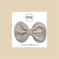 Taupe Genuine Leather Bow
