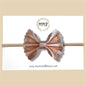 Rose Gold Scalloped Genuine Leather Bow