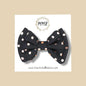 Black Rose Gold Dot Double Layer Bow