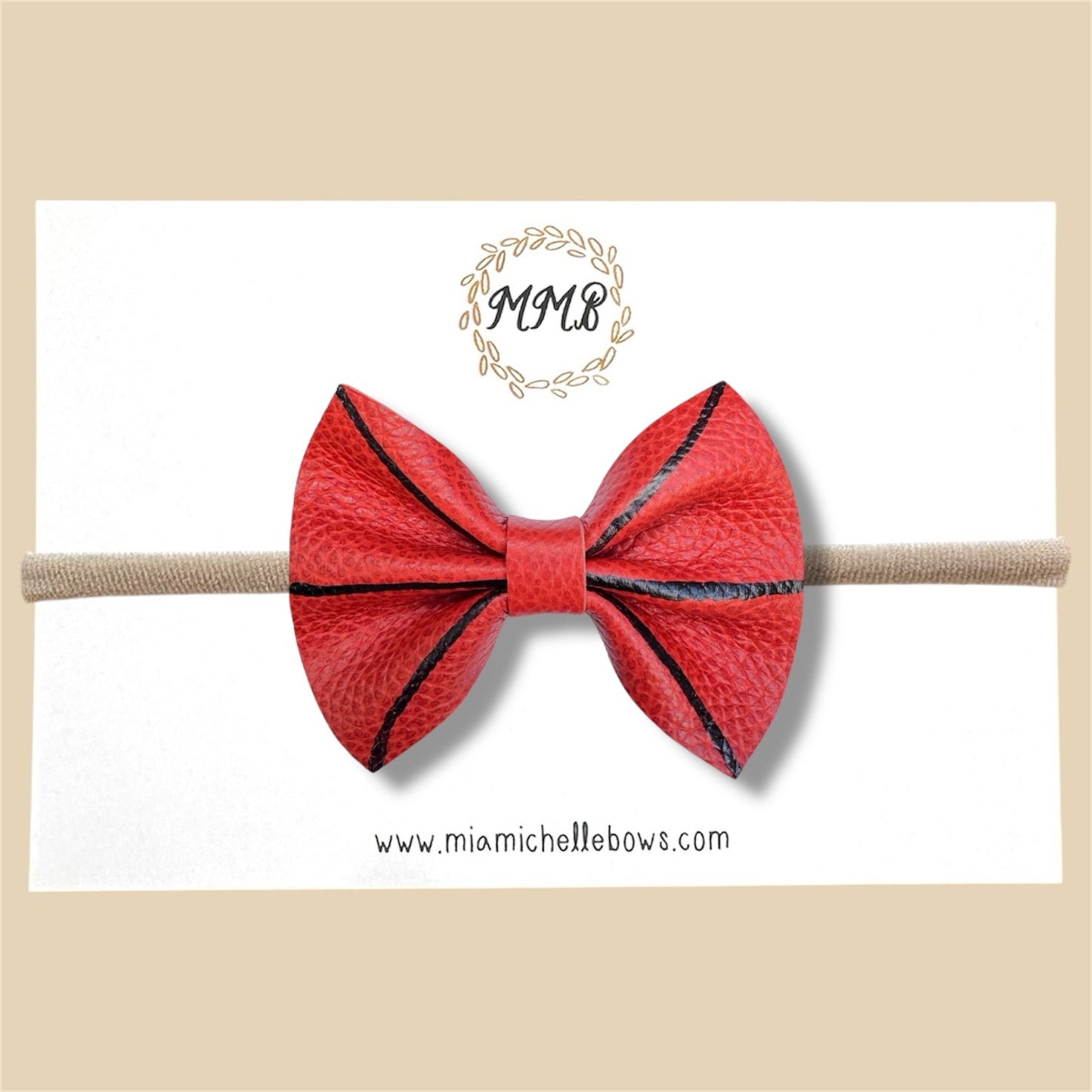 Basketball Genuine Leather Bow