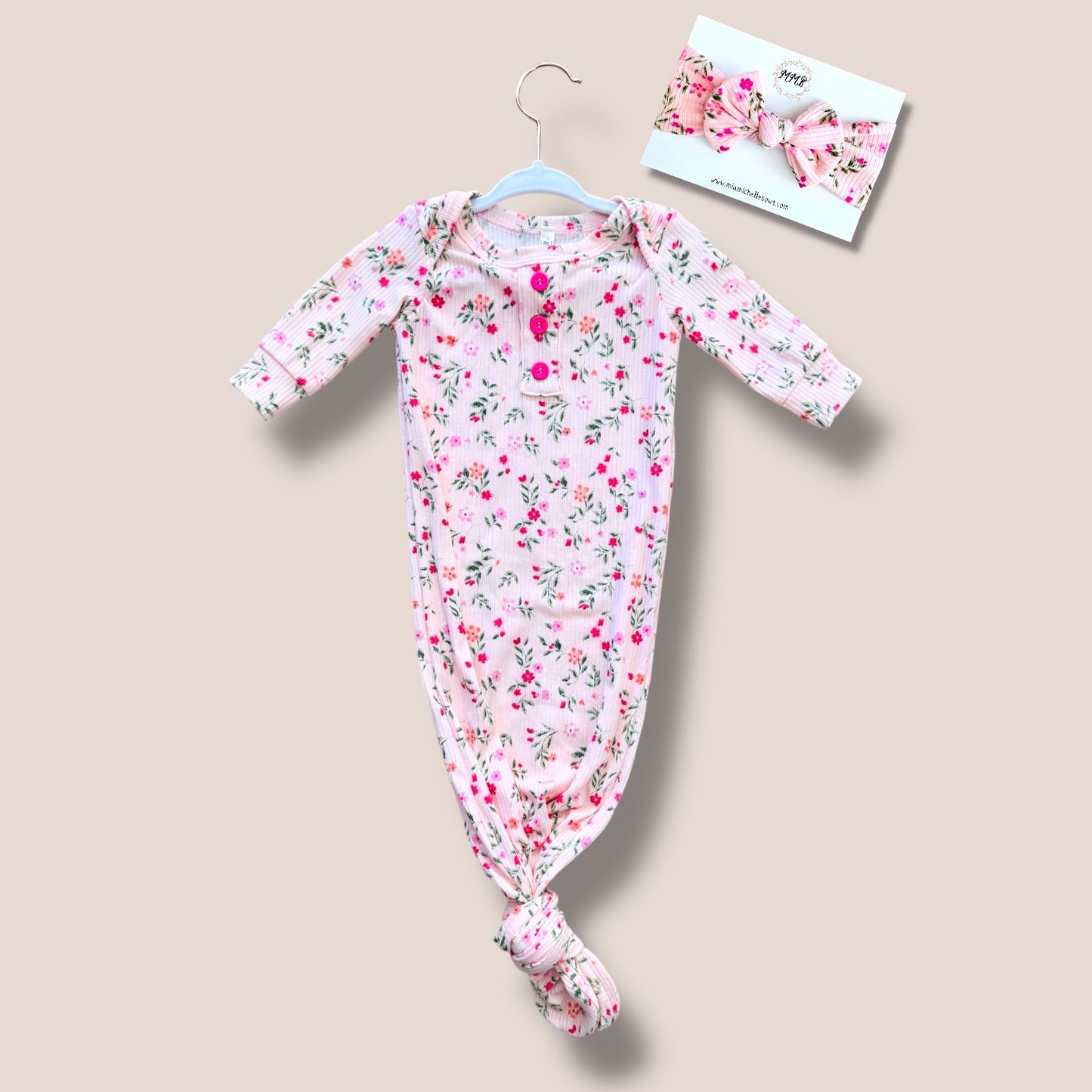 Handmade Floral Knotted Gown