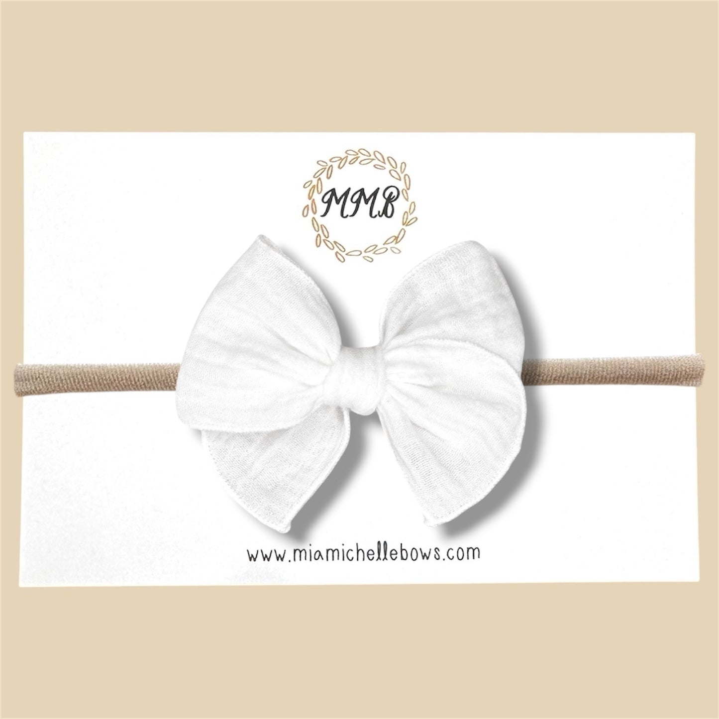 White Gauze Fairytale Bow