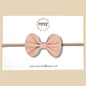 Peach Vegan Leather Bow