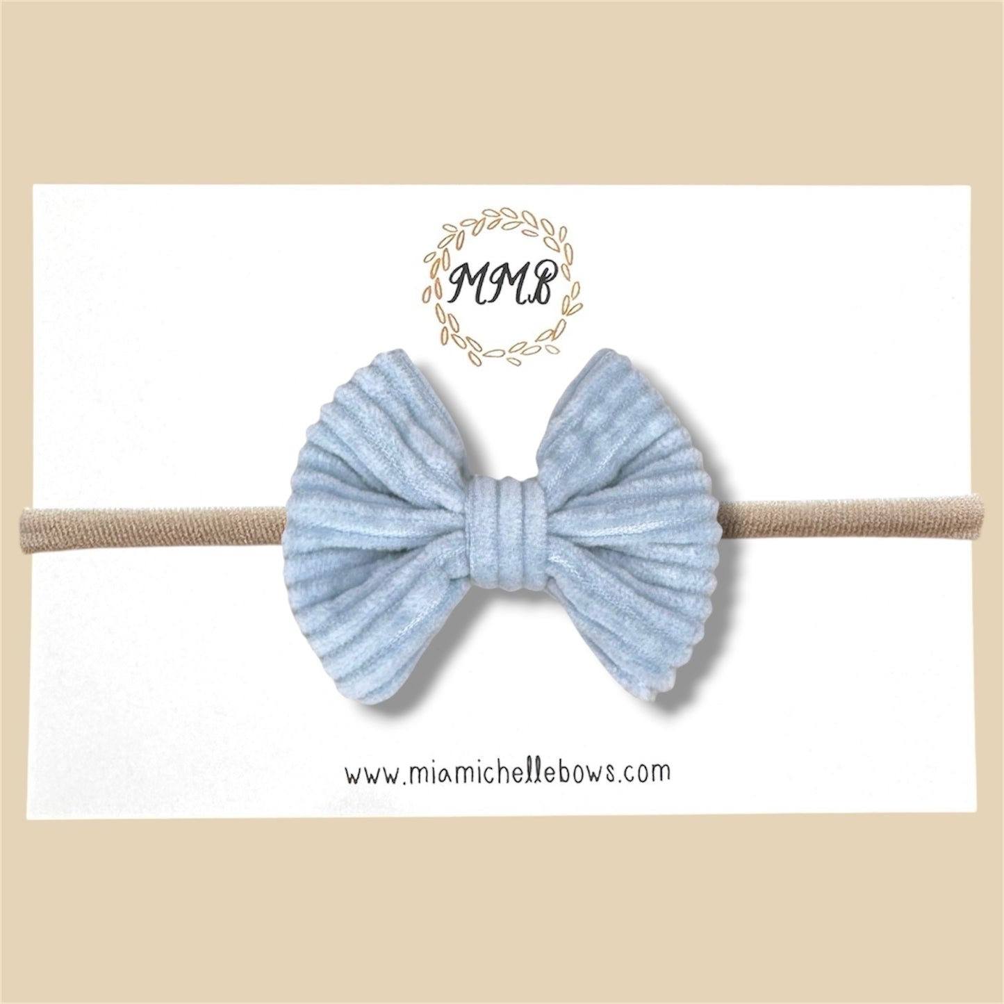 Baby Blue Corduroy Bow