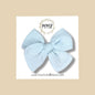 Hand-tied Gauze Bow in Sky Blue