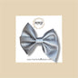 Silver Pinwheel Vegan Leather Bow