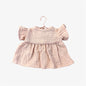 Doll—Blush Dress with Pink Sparkle Piping