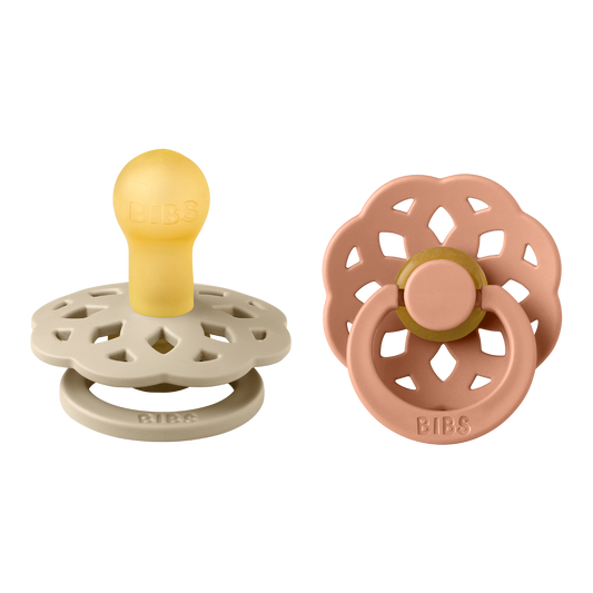 Bibs Boheme Pacifier 2 Pack- Vanilla/Peach