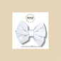 White Pinwheel Genuine Leather Bow