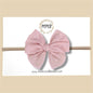 Blush Swiss Dot Fairytale Bow