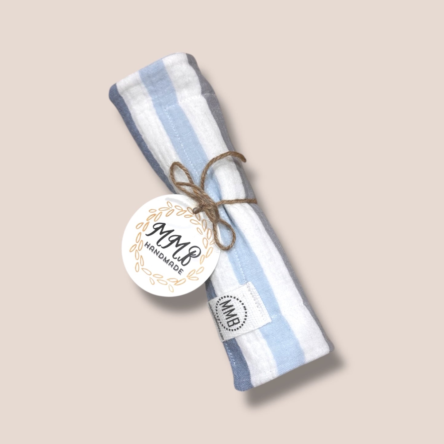 Blue Stripe— Cotton Gauze Burp Cloth