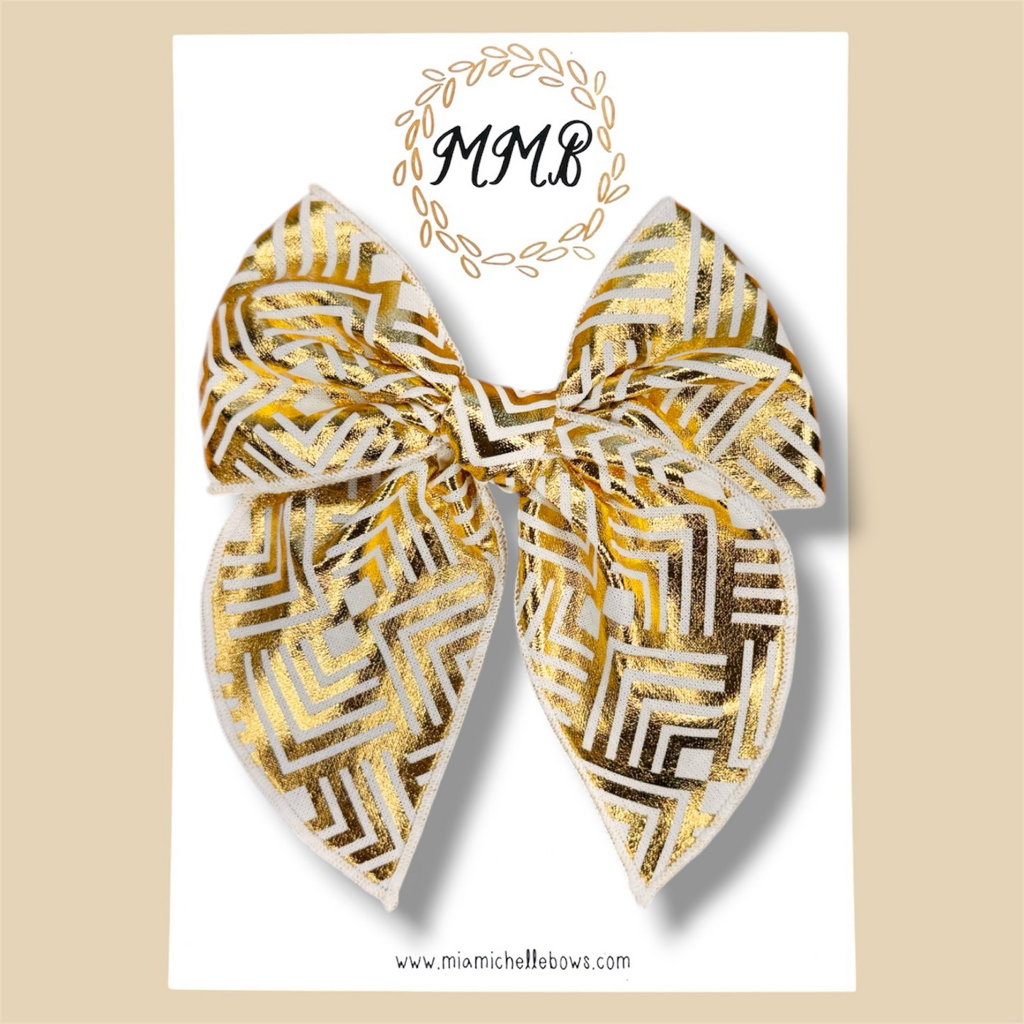 Gold Geometric Fairytale Bow